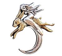 Moon Leaper for Intuition Pendant Necklace - Briar Angels and Faeries Pendants Collection - With Swarovski Crystals - Gift Boxed