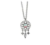 Moon Light Dreamcatcher Necklace Girl Contracted Design WOMEN Small Temperament Pendant Girls Locket Necklaces Ages 8 12 (Silver, One Size)