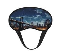 Moon Light New York City Sleep Mask for Men Women Blackout Eye Masks for Sleep, Relaxing Zero Pressure Night Blindfold Soft Breathable Eye Cover for Travel, Night Work, Nap, Office