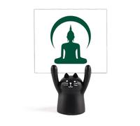Moon Light Shining Knowledge Memo Holder Cartoon Black Cat Stand Decoration
