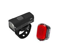 Moon Light the Way You Ride On Vela 200 Lumens Front Light & Orion 50 Lumens Rear Light, Rechargeable Bicycle Light Set