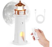 Moon Lighthouse Lamp, Lighthouse Decoration, Lighthouses Night Light with Remote Control and Bluetooth, Rechargeable Moonlight Projector Light Gift for Kids Christmas Birthday Valentine's Day Bedroom
