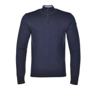 Moon Logo Knitted Wool Half Zip Navy, XL