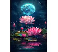 Moon Lotus 150 Piece Jigsaw Puzzle for Adults, Creativity, Challenging and Difficult Puzzle, Brain Teaser Puzzles for Adults 150 Pieces for The Whole for Women, Men