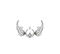 Moon lotus herb tattoo stickers waterproof lasting collarbone waist leg elegant exquisite simple national style female lotus flower