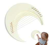 Moon Lyre Harp,Wooden Lyre Harp 7 Strings Moon Lyre Piano,Crescent Musical Instrument Portable Harp Instrument,for Music Lovers