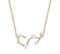 Moon Magic Moonstone Necklace, Zodiac Constellation 925 Sterling Silver, 18K Rose Gold, Rainbow Moonstone Necklace for Women, Genuine Moonstone with Crystals, 18K Yellow Gold Vermeil, Moonstone