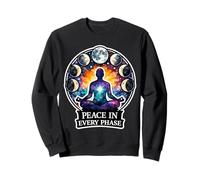 Moon Meditation Lunar Mindfulness Spiritual Wellness Sweatshirt