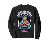 Moon Meditation Lunar Mindfulness Spiritual Wellness Sweatshirt