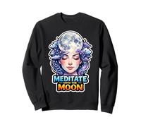 Moon Meditation Lunar Mindfulness Spiritual Wellness Sweatshirt