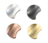 Moon Metal Chopstick Holder Half Round Spoon for IDEAL for Daily Use with Gold and Moon size 5*3cm crafted from Metal MULTIFUNCTIONAL USE Not just for chopsticks (1 Black+1 Sliver+1 Gold+1 Rose gold)