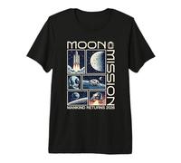 Moon Mission 2026 Retro Space Exploration Lunar Spaceflight Premium T-Shirt