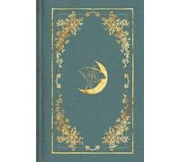 Moon & Moth Gold Journal: Lined Notebook 6×9 • Teal Blue Cover • 120 Cream Pages • Soft Matte • Mystical Floral Border Design