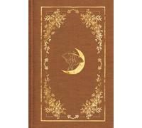 Moon & Moth Gold Journal: Lined Notebook 6×9 • Warm Brown Cover • 120 Cream Pages • Soft Matte • Mystical Floral Border Design