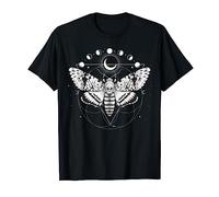 Moon Moth, Lunar Eclipse Phases, and Flower of Life T-Shirt