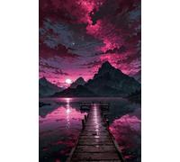 Moon Mountain Lake 200 Piece Jigsaw Puzzles for Adults, Challenging and Brainteasing, Difficult Puzzles, Puzzle 200 Pieces