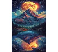 Moon Mountain Lake Jigsaw Puzzles for Adults 500 Pieces Educational Toys Challenging Game 500 Piece Puzzles for Adults for The Whole for Women Gifts for Men