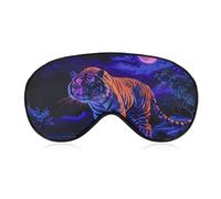 Moon Mountains Tiger (3) Sleep Mask Soft Blackout Eye Mask Eye Shade Cover with Adjustable Strap for Men Women