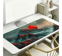 Moon Mouse Pad 1200 x 400 x 3 mm Extended Large Mouse Mat, Keyboard Mousemat, Desk Mat Workspace Decor with Anti-Slip Base & Anti-Fray Edges, Waterproof Desk Accessories for Work (Mountain) L-x8721