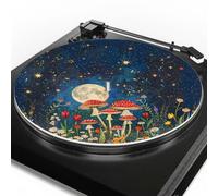 Moon Mushroom Premium Slipmat Turntable Mat for Better Sound Support on Vinyl LP Record Player 3mm Thick Original Art Design