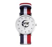 Moon Nature Insect Dragonfly Sport Watch for Men Women Nylon Strap Wrist Watch Analog Quartz Watch