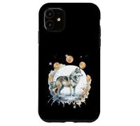 Moon Nature Winter Snow Wolf Wolves Moon Phases Case for iPhone 11