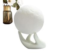 Moon Night Light - 3D Printed LED Decorative Lamps | Moon Lamp Soft Warm Glow Bedroom Ambience | Light Lamp Touch Control Bedside Illumination for Home Decor Relaxation and Night Use