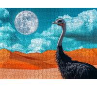 Moon Ostrich Puzzle - 5000 Piece Jigsaw Puzzles for Adults - The Back Features Printed Letter Guides - The Pieces fit Together Snugly - Wooden Puzzles for Adults - Gifts Man 61.6 X 41.5 Inch s7h-991