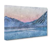 Moon Over Iceland Canvas Print | Gallery Wrapped 30mm Frame Wall Art | 30x20 inches | Ready to Hang | Modern Space Picture | Living Room Bedroom Lounge Office