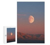Moon over Mountains at Dusk Jigsaw Puzzle for Adults And Families, 1000 PCS, Classic Jigsaw Entertainment for The Home, for Quiet Evenings