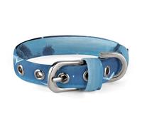 Moon Over Ocean Pet Collar Oxford Adjustable Safety Dog Collars Cute Outdoor Training Pet Collars Easy Clean Floral Print Puppy Collar for City Pet Owners