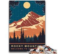 Moon Over Rocky Mountain Puzzles for Teenagers 1000 Pieces, Learning Educational Toys Family Games Suitable for Desktop Decoration 1000pcs (50x75cm)