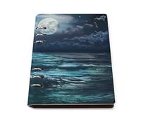 Moon Over The Ocean Natural Scenery Refillable Notebook for Work Study