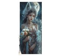 Moon Paint by Numbers for Adults Beauty DIY Paint by Numbers Kits for Beginners, Oil Hand Painting Kits with Brushes and Acrylic Pigment on Color Canvas, Adult Crafts for Home Decor 31 X 70inch Y1424