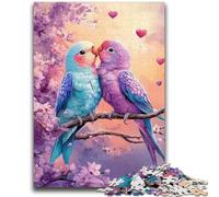 Moon Parrot Couple Puzzles for Teenagers 1000 Pieces,Help The Brain Exercise Addictive Toys to Cultivate Patience Suitable for Couples (50x75cm)
