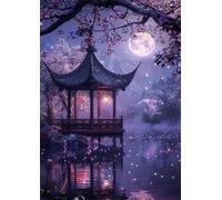 Moon Pavilion 100 Piece Jigsaw Puzzles For Adults, Fun Challenging & Brainteasing 100 piece Adult jigsaw puzzle, Impossible puzzles, Gift for Men/Women, Finished Size is 40x28cm