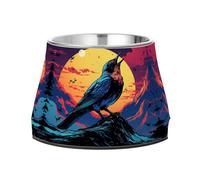 Moon Penguin Howling Pet Bowl Non Slip Anti Skid Dog Bowls Stainless Steel Stackable Food Puppy Bowl Dishes