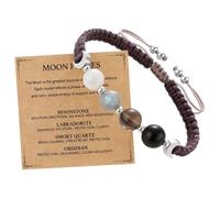Moon Phase Bracelet for Women, Adjustable Natural Crystal Beaded Bracelets, Moonstone Beaded Bracelets for Women, Thought Birthday Gift for Womens Friends Daughter Mom