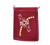 Moon Phase Flannel Drawstring Pouch - Storage Bag for Tarot Accessories, Decks, Dice, and Gems, 13x18cm BAr417 (B, One Size)