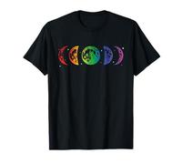 Moon Phase LBGTQ Rainbow Pride Equality Lunar Eclipse T-Shirt