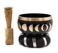 Moon Phase Singing Bowl Set- Black 10.7cm