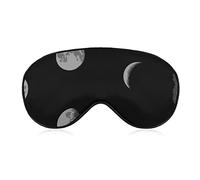 Moon Phase Sleep Mask Night Cover Eye for Women Men BlockLight for Airplane Travel Nap Adjustable Strap