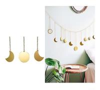 Moon Phase Wall Hanging Metal Garland Decor in Gold for Bohemian Home Decor - Wall Ornament with 11 Moons for Christmas Wedding Party Decoration(Medium)