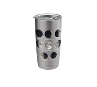 Moon Phases Chart Eight Lunar Cycle Stages Educational Space Stainless Steel Insulated Tumbler