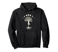 Moon Phases Life Tree - Celestial Mystic Astrology Pullover Hoodie