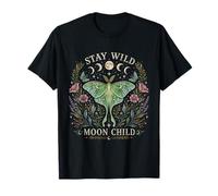 Moon Phases Luna Moth Insect Lover Cottagecore Aesthetic T-Shirt