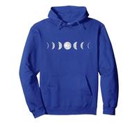 Moon Phases Lunar Gothic Goth Witchy Wicca Grunge Witchcraft Pullover Hoodie, Adult Unisex, Royal Blue, Medium