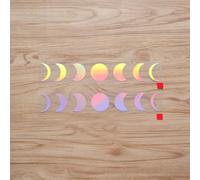 Moon Phases Lunar Sticker Decal Vinyl - 2 Pack Holographic Iridescent, 20.3cm - No Background Die Cut for Car Boat Laptop