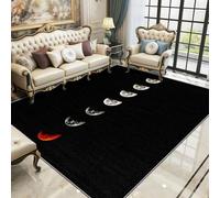 Moon Phases Rug - Celestial Mystical Black Small Rugs for Bedroom 40x60, Moon Eclipse Floor Mat Soft Washable Non Slip Indoor Mats, Moon Phases Home Decor
