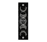 Moon Phases Tapestry Wall Hanging, Black and White Celestial Design, 40 cm x 150 cm Stars Space Psychedelic Black And White Wall Room Decor